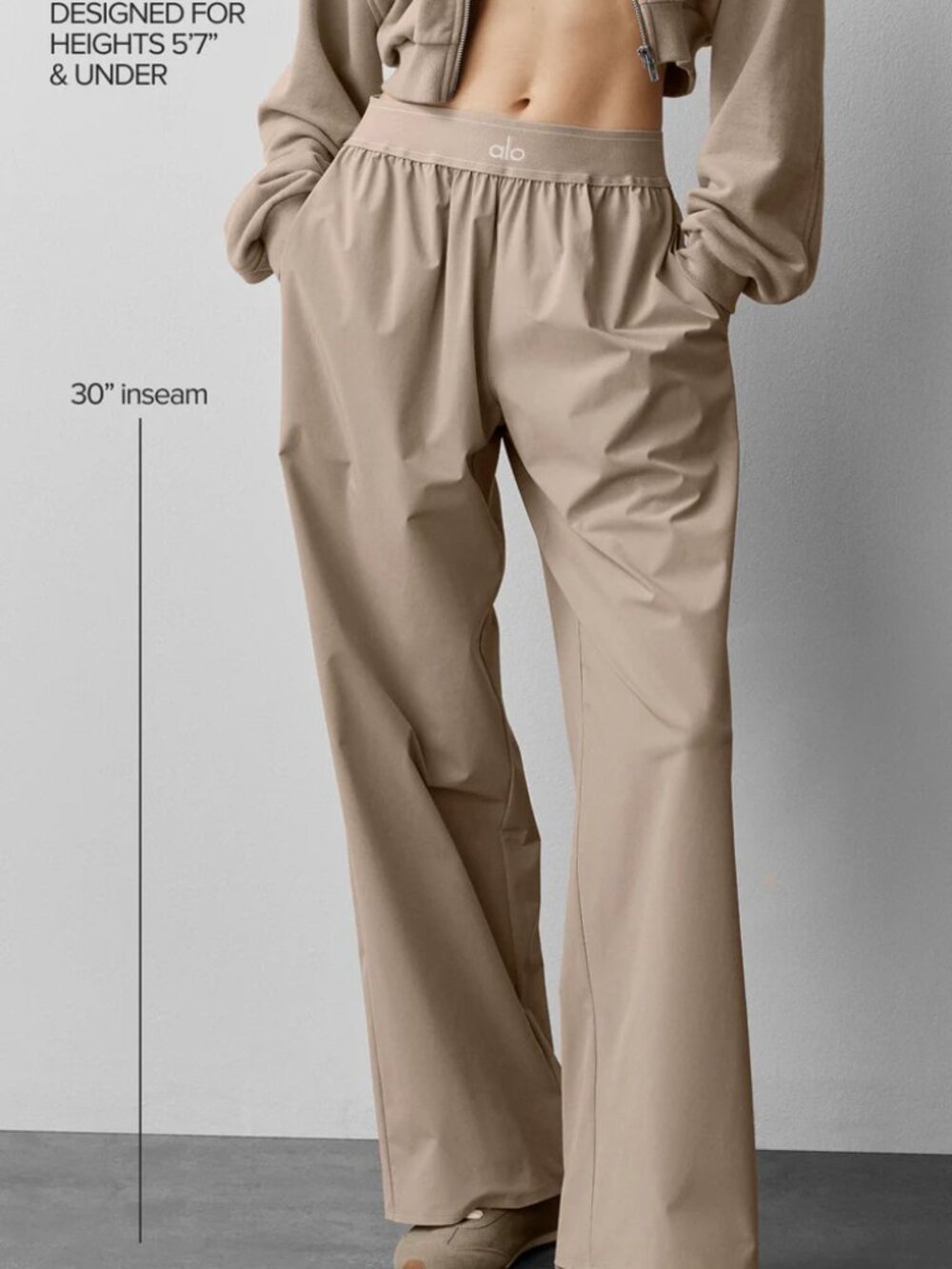 👍Alo Yoga Suit Up Trouser Gravel Regular 30" Inseam✨Straight Leg - Picture 11 of 12